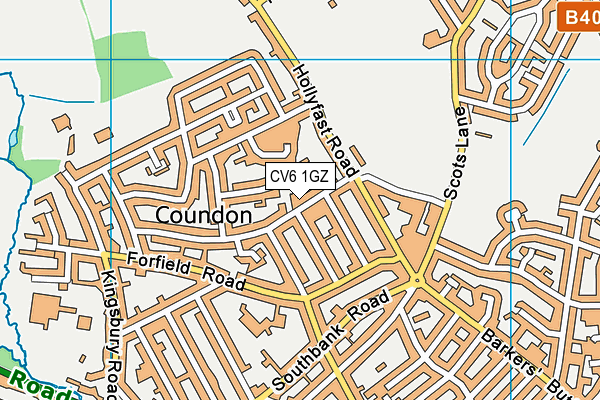 CV6 1GZ map - OS VectorMap District (Ordnance Survey)