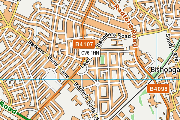 CV6 1HN map - OS VectorMap District (Ordnance Survey)