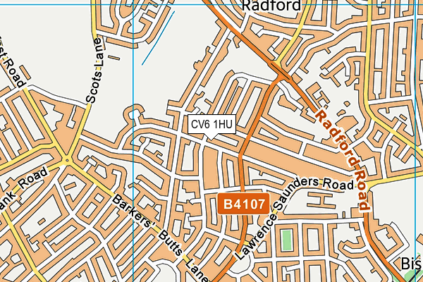 CV6 1HU map - OS VectorMap District (Ordnance Survey)