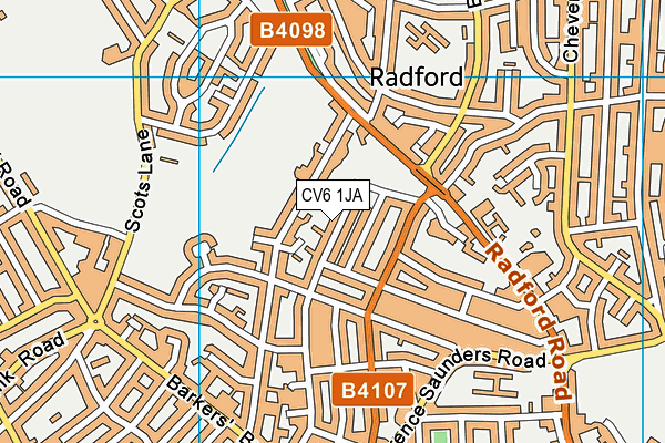 CV6 1JA map - OS VectorMap District (Ordnance Survey)