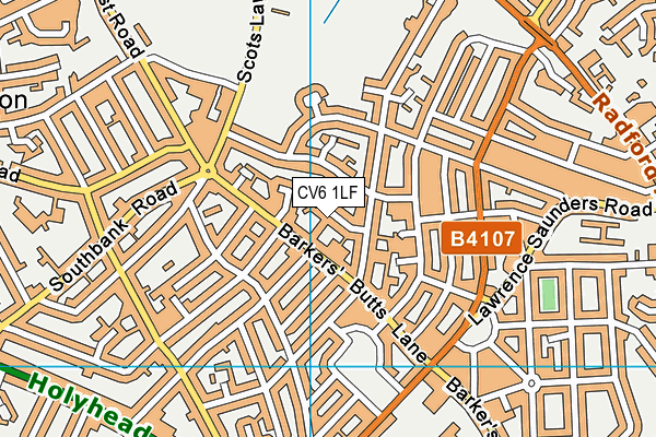 CV6 1LF map - OS VectorMap District (Ordnance Survey)