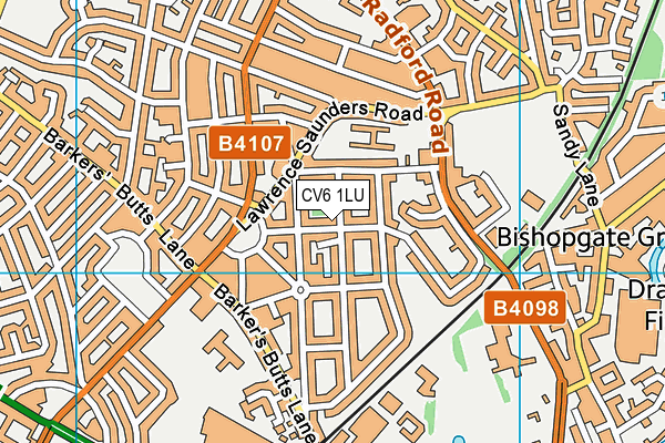 CV6 1LU map - OS VectorMap District (Ordnance Survey)