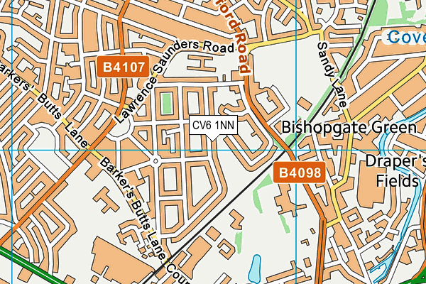 CV6 1NN map - OS VectorMap District (Ordnance Survey)