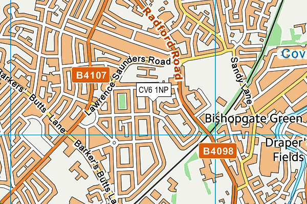 CV6 1NP map - OS VectorMap District (Ordnance Survey)