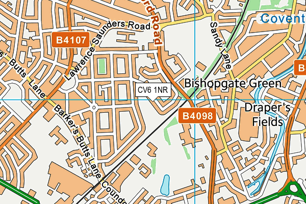 CV6 1NR map - OS VectorMap District (Ordnance Survey)