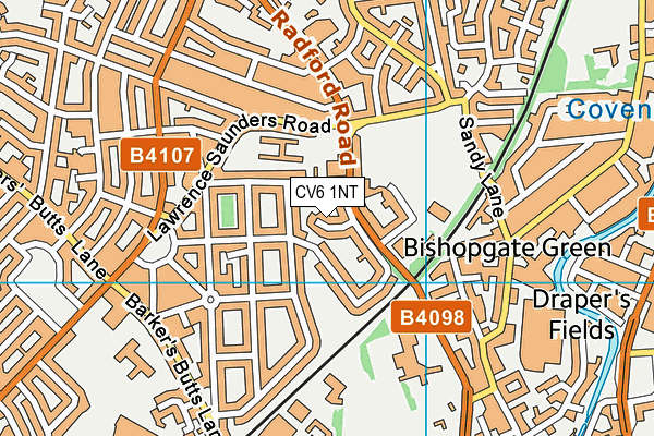 CV6 1NT map - OS VectorMap District (Ordnance Survey)