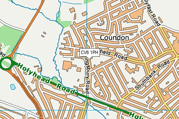 CV6 1PH map - OS VectorMap District (Ordnance Survey)