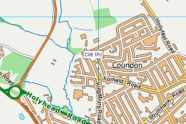 Kingsbury Academy map (CV6 1PJ) - OS VectorMap District (Ordnance Survey)
