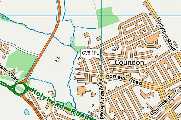 CV6 1PL map - OS VectorMap District (Ordnance Survey)