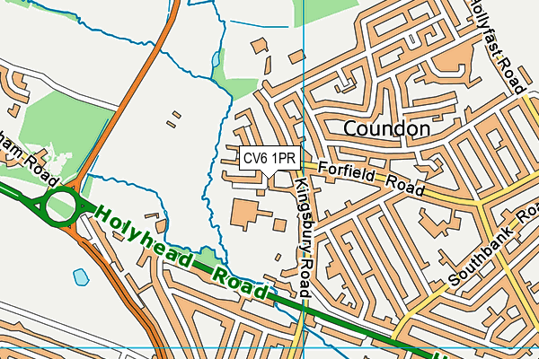 Sherbourne Fields School map (CV6 1PR) - OS VectorMap District (Ordnance Survey)