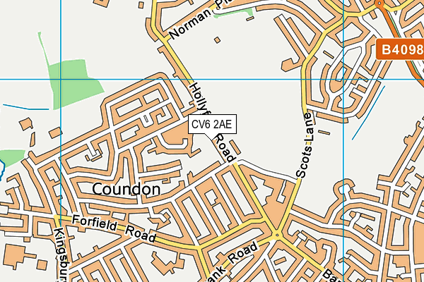 CV6 2AE map - OS VectorMap District (Ordnance Survey)