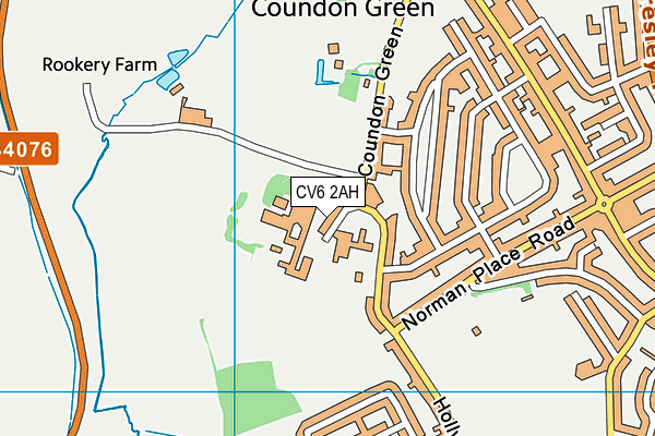 Hollyfast Primary School map (CV6 2AH) - OS VectorMap District (Ordnance Survey)
