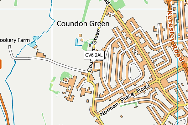 CV6 2AL map - OS VectorMap District (Ordnance Survey)