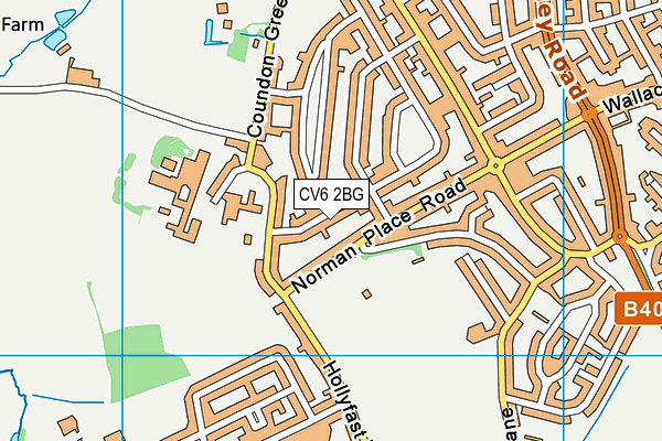 CV6 2BG map - OS VectorMap District (Ordnance Survey)