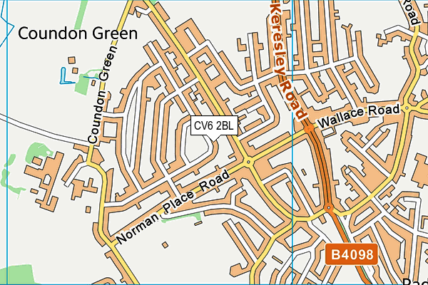 CV6 2BL map - OS VectorMap District (Ordnance Survey)