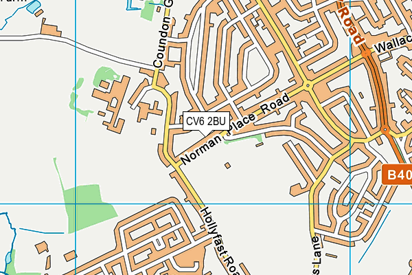 CV6 2BU map - OS VectorMap District (Ordnance Survey)