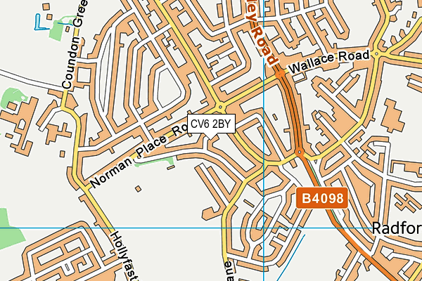 CV6 2BY map - OS VectorMap District (Ordnance Survey)