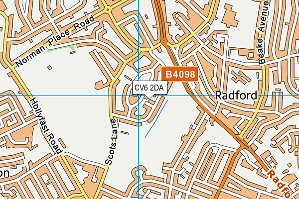 CV6 2DA map - OS VectorMap District (Ordnance Survey)