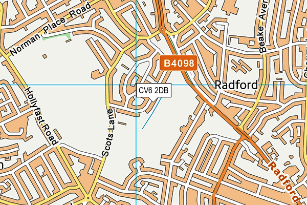 CV6 2DB map - OS VectorMap District (Ordnance Survey)