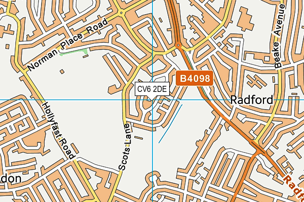 CV6 2DE map - OS VectorMap District (Ordnance Survey)