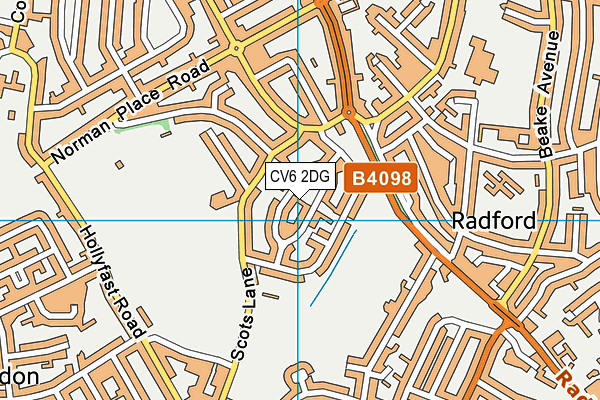 CV6 2DG map - OS VectorMap District (Ordnance Survey)