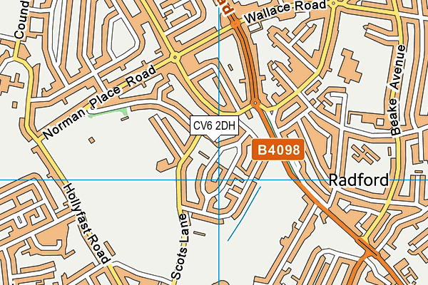 CV6 2DH map - OS VectorMap District (Ordnance Survey)