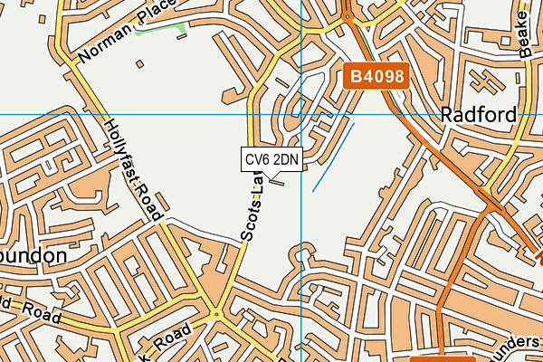 CV6 2DN map - OS VectorMap District (Ordnance Survey)