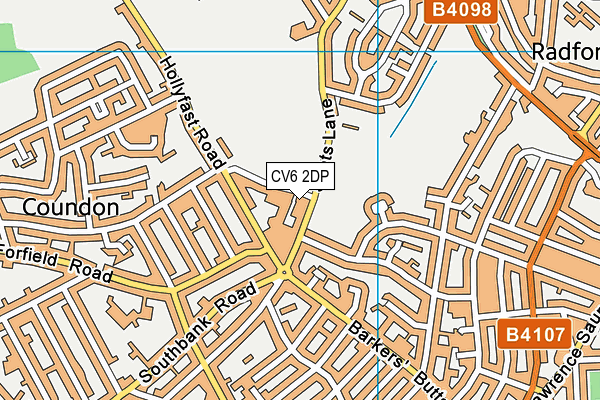 CV6 2DP map - OS VectorMap District (Ordnance Survey)