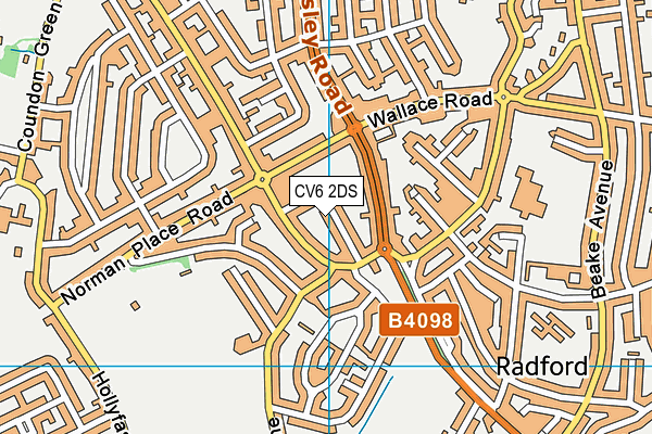 CV6 2DS map - OS VectorMap District (Ordnance Survey)