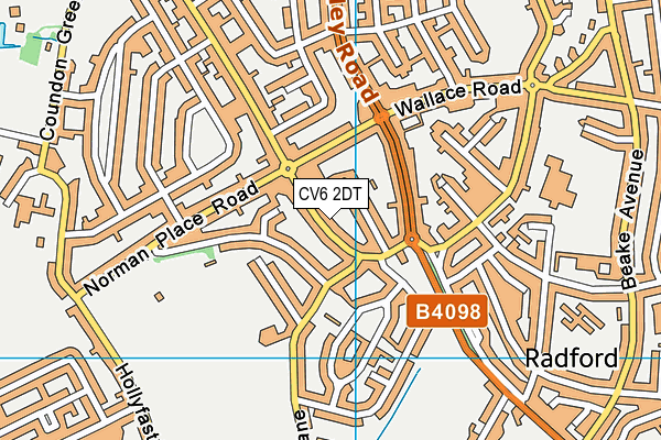 CV6 2DT map - OS VectorMap District (Ordnance Survey)