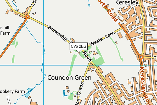 CV6 2EG map - OS VectorMap District (Ordnance Survey)