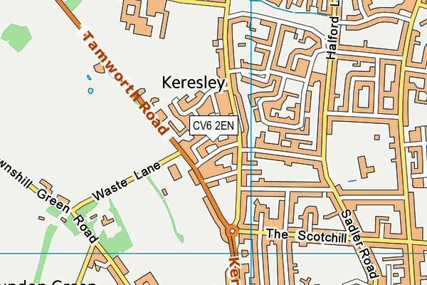 CV6 2EN map - OS VectorMap District (Ordnance Survey)