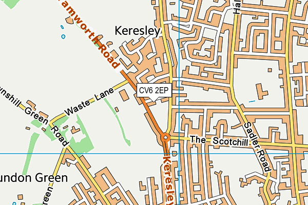 CV6 2EP map - OS VectorMap District (Ordnance Survey)