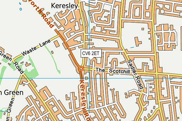 CV6 2ET map - OS VectorMap District (Ordnance Survey)