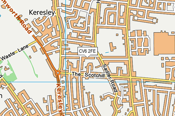 CV6 2FE map - OS VectorMap District (Ordnance Survey)