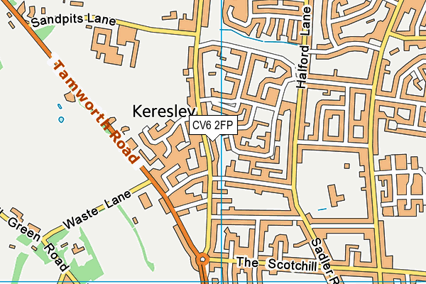 CV6 2FP map - OS VectorMap District (Ordnance Survey)