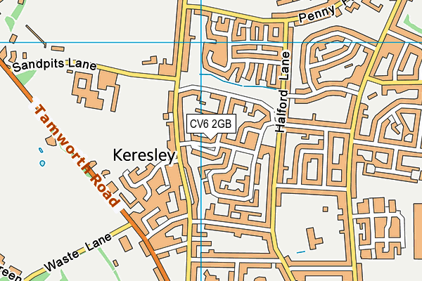 CV6 2GB map - OS VectorMap District (Ordnance Survey)