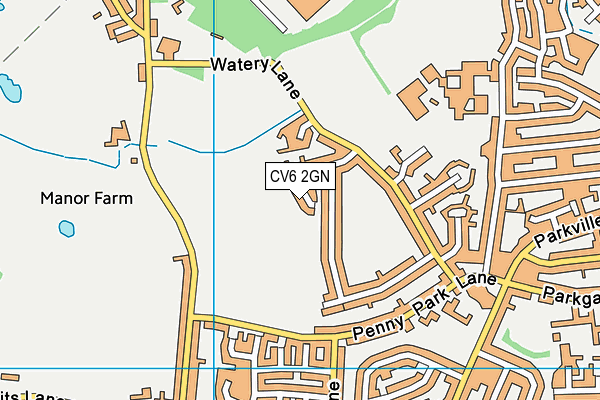 CV6 2GN map - OS VectorMap District (Ordnance Survey)