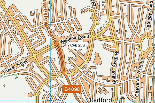 CV6 2LB map - OS VectorMap District (Ordnance Survey)