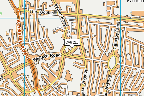 CV6 2LJ map - OS VectorMap District (Ordnance Survey)