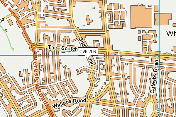 CV6 2LR map - OS VectorMap District (Ordnance Survey)