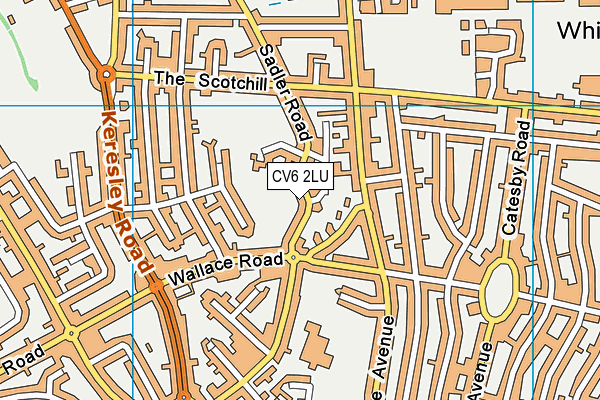 CV6 2LU map - OS VectorMap District (Ordnance Survey)