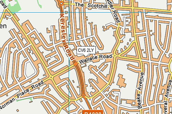 CV6 2LY map - OS VectorMap District (Ordnance Survey)