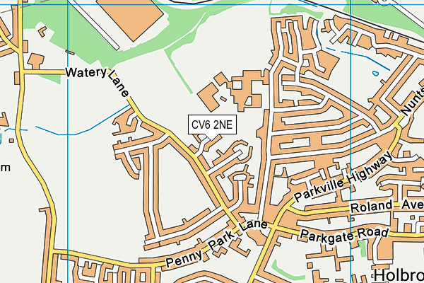 CV6 2NE map - OS VectorMap District (Ordnance Survey)