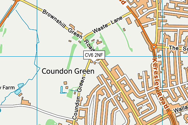 CV6 2NF map - OS VectorMap District (Ordnance Survey)