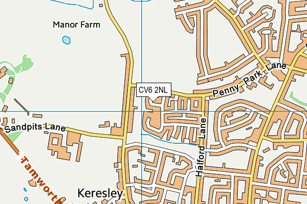 CV6 2NL map - OS VectorMap District (Ordnance Survey)