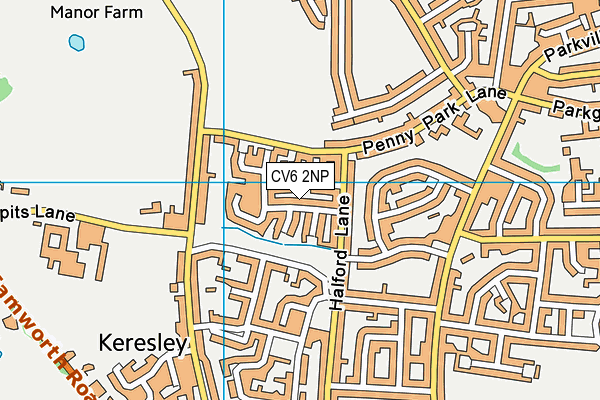 CV6 2NP map - OS VectorMap District (Ordnance Survey)