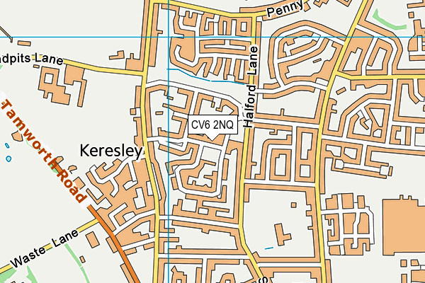 CV6 2NQ map - OS VectorMap District (Ordnance Survey)