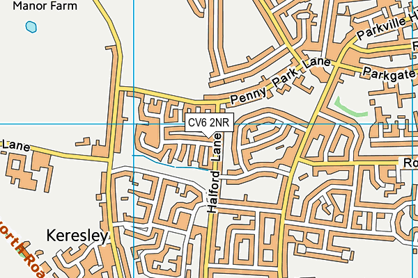 CV6 2NR map - OS VectorMap District (Ordnance Survey)