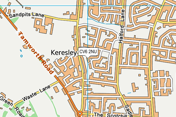 CV6 2NU map - OS VectorMap District (Ordnance Survey)